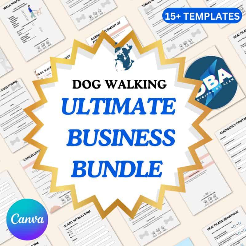 dog walking bundle advert dog walking business bundle